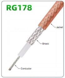 Cable RG178-30AWG (ID=0.85 OD=1.80 CS+CS) - Cable RG178-30AWG (ID=0.85 OD=1.80 CS+CS) Conductor--Copper with Silver/Shield--Copper with Silver